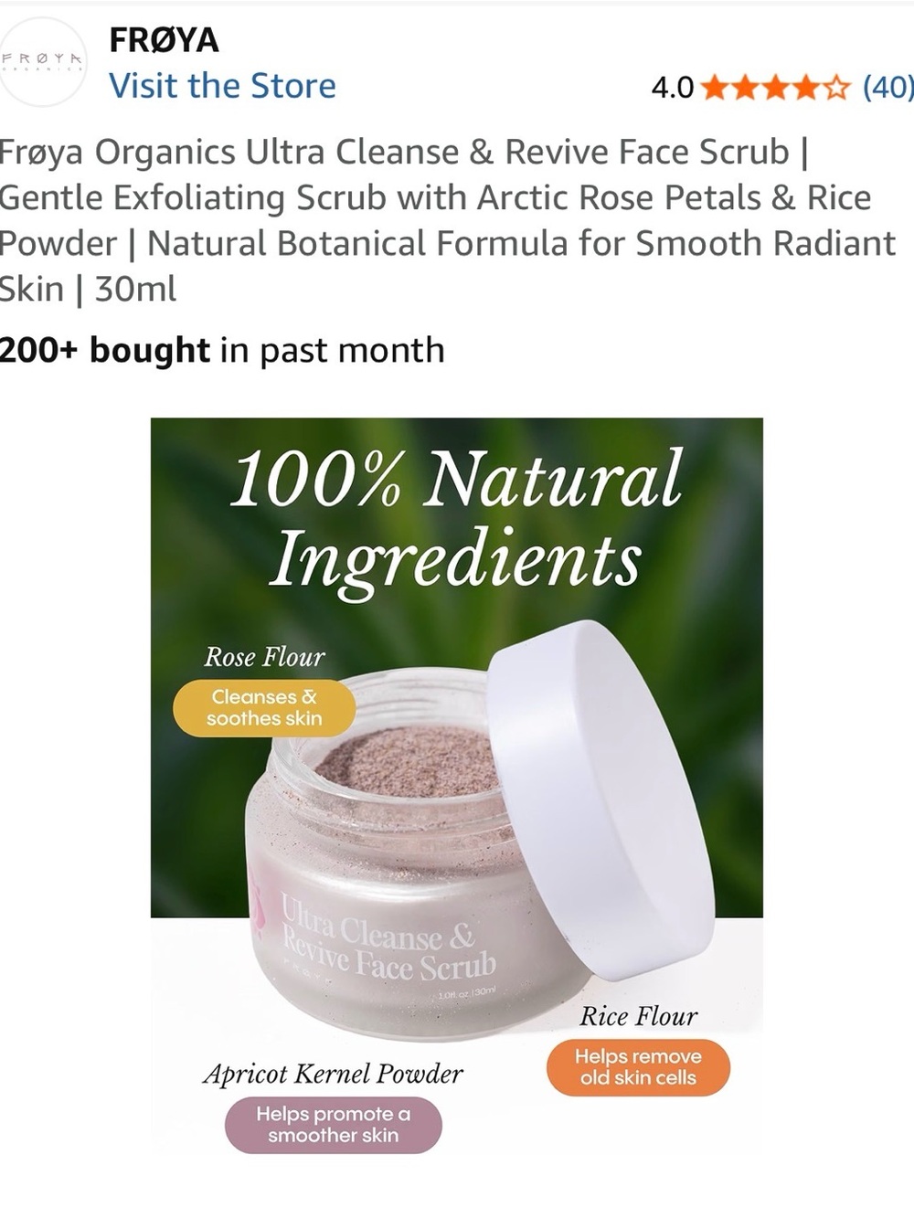 Froya Organics Ultra Cleanse Revive Face Scrub — Brand Nee! - Picture 6 of 8